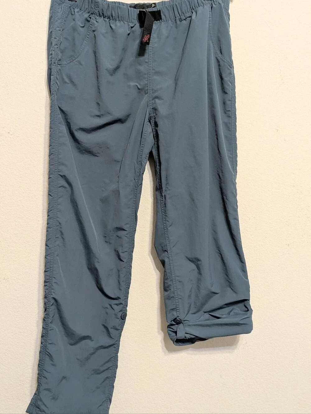Gramicci Convertible Pants Mens Large 31”Inseam Blue Nylon Stretch Belted